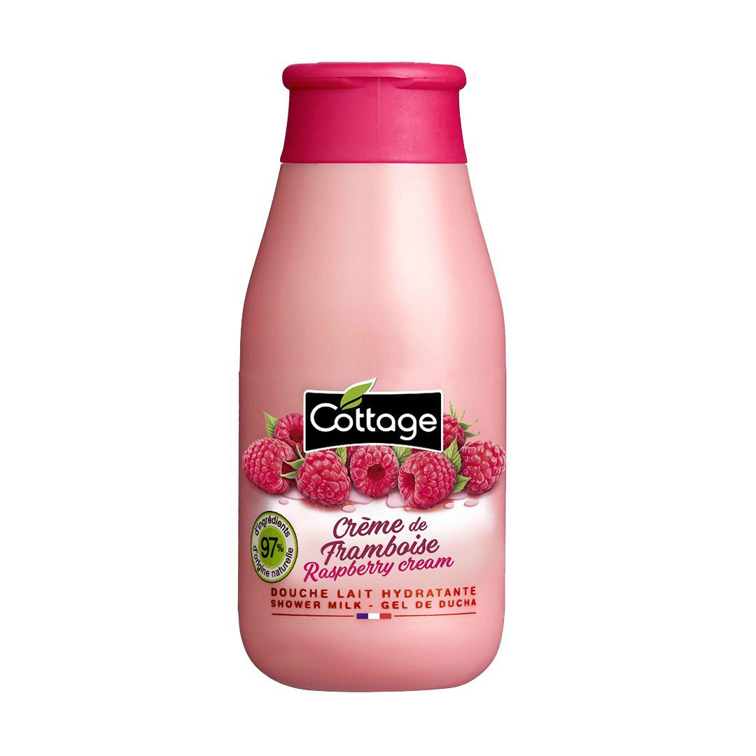 Зволожувальне молочко для душу Cottage Moisturizing Shower Milk, Raspberry Cream, 50 мл